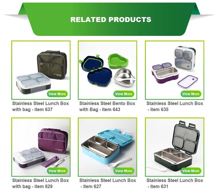 Stainless Steel   Bento lunch box BPA-Free For kids