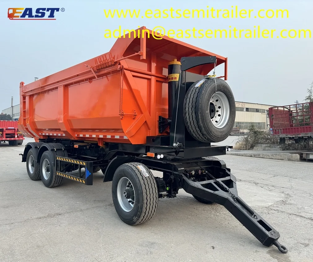 EAST hot sale tractor trailer with rear dump trailer