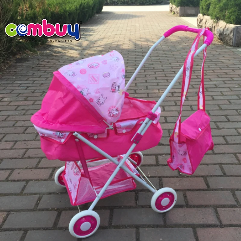 Wholesale iron handle doll stroller car child toy pet stroller