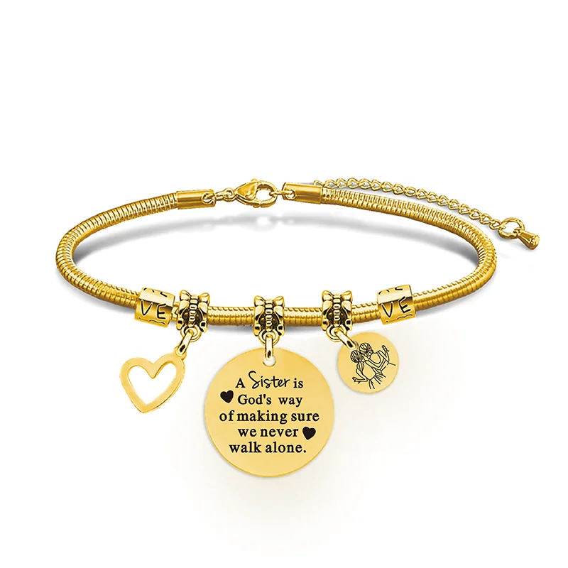 Ywganggu Unisex Custom Snake Bone Stainless Steel Best Friend Bracelets Matching Jewelry for Best Friends of Any Gender