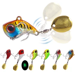 6Colors 2.5/3/3.2/3.5cm/9/13/16/22g Metal Fast Spinning Small Whirlwind Vibrating VIB Sequin Plastic Hard Bait Sea Fishing Lure