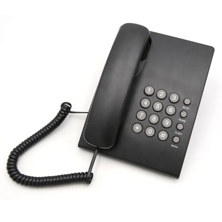 China Best Selling Classic Design Basic Landline Corded Telephone With Wall Mounted Shelf for Home and Office Use Factory