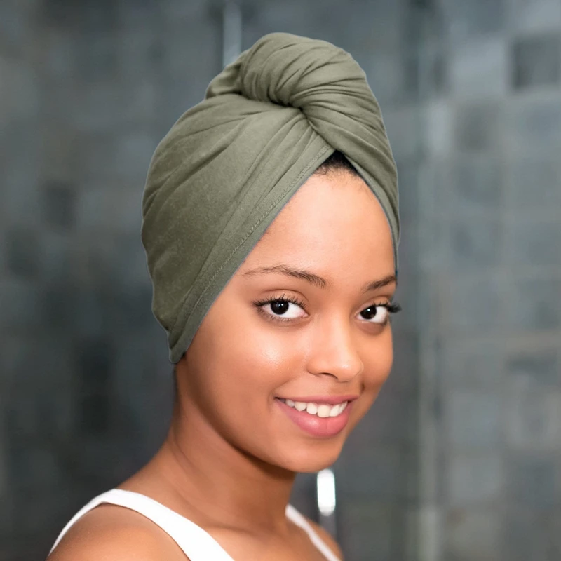 Branded logo hair turban and bath wrap gift set Bathroom cotton towel wrap for hair