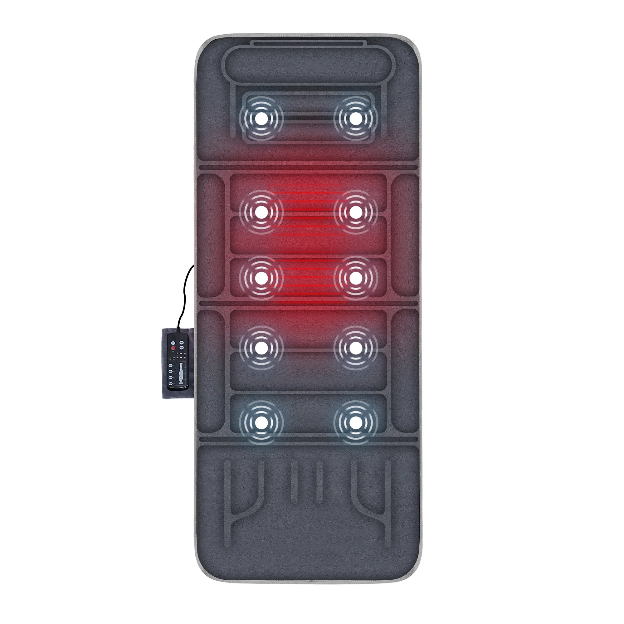 Massage Mat Full Body,Massage Pad with 10 Vibration Motors,Back Massage Pad with Heat,