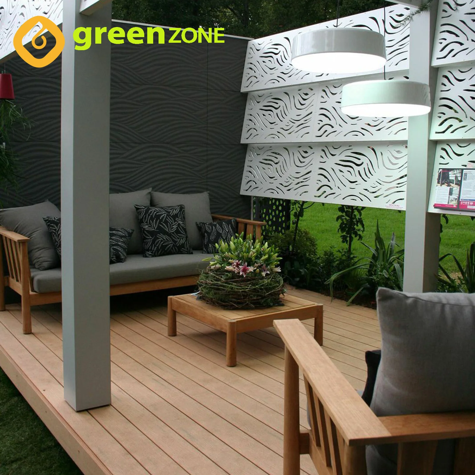 Outdoor Garden Apartment Small WPC Plastic Balcony Fence