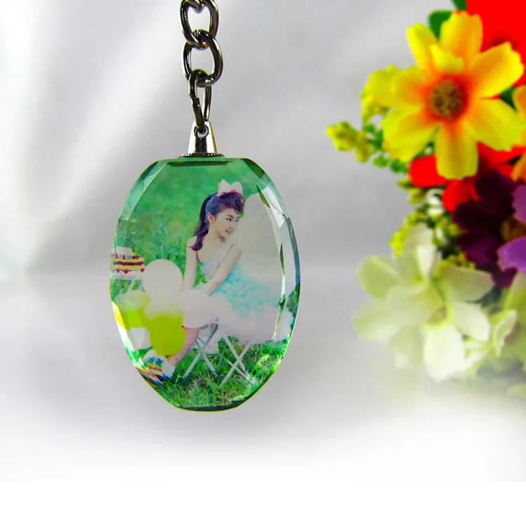 Personalized Gift Crystal Photo keychain key Chains MH-YS0462