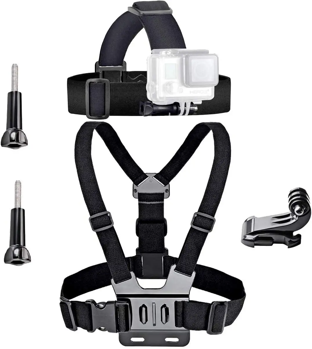 Adjustable Chest Mount Harness Head Strap Belt Kit For GoPro Hero 11 10 9 8 7 6 5 SJ4000 SJ5000 Sport Camera