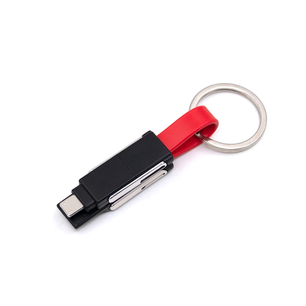 Corporate Promotional Gift items Mini Travel Multi 3A USB Data Universal Keychain 4 in 1 Magnetic Charging Cable