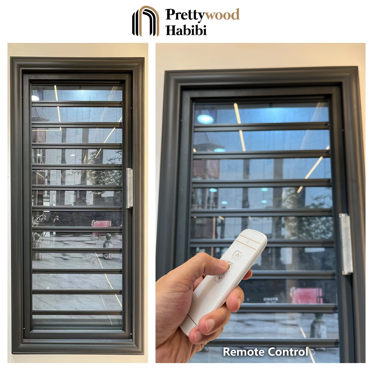 Residential Modern Motorised Automatic Manual Jalousie Window Glass Louvre Louver Windows