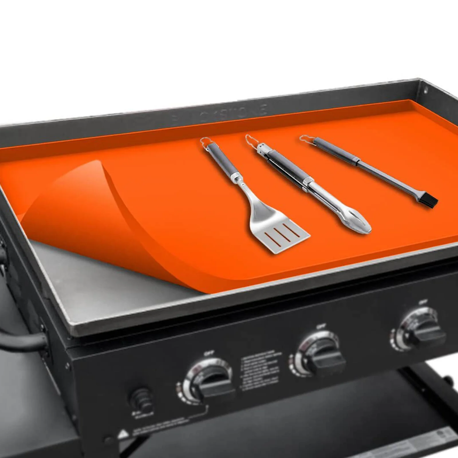 Wholesale Outdoor BBQ Grill Protective Cover accessories 36 inch  Food Grade Silicone griddle mat cover for Blackstone G