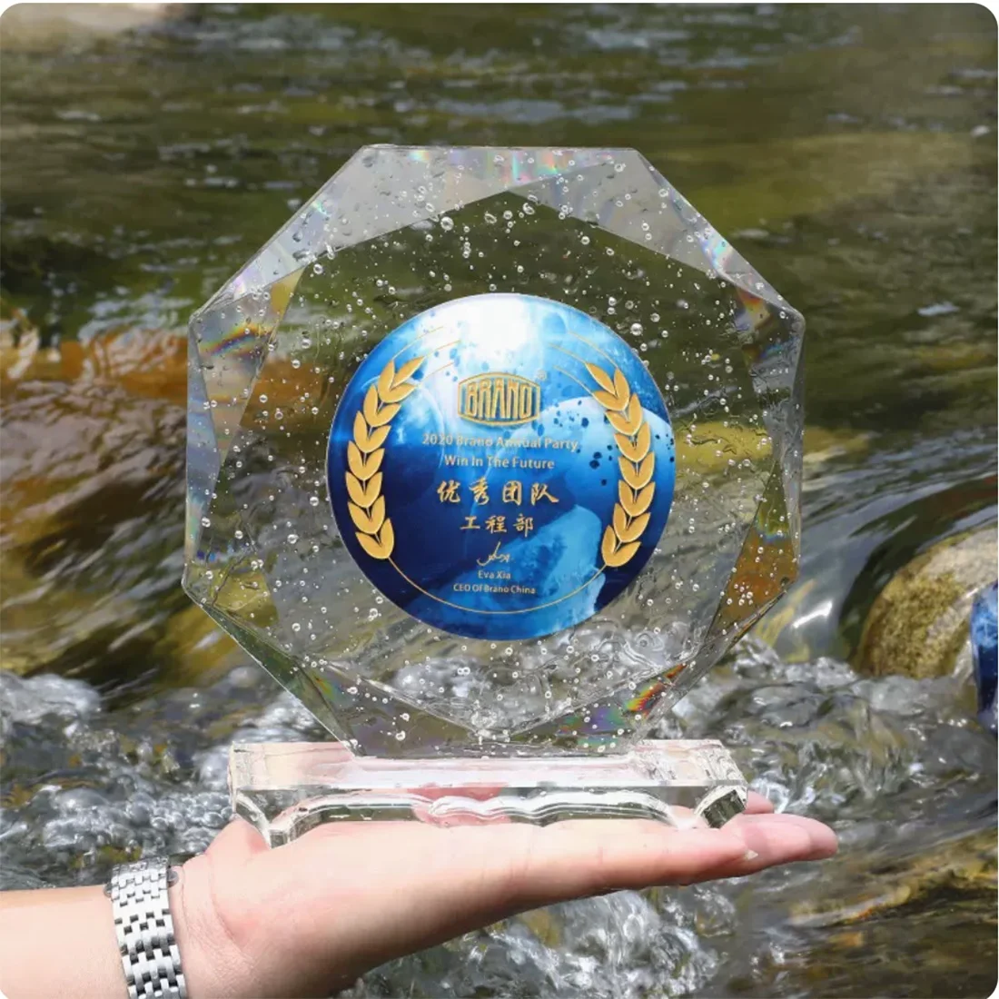Customized K9 Crystal Glass Awards Optical Construction Awards Sports Souvenir Gifts Certified Global Models Plaques Medals