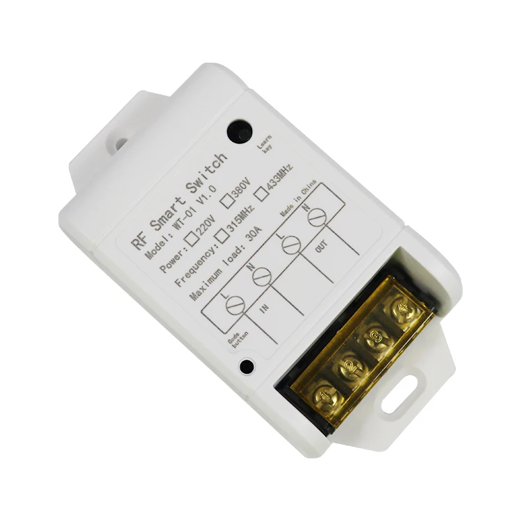 Learning Function Remote Control Switch 220-380V 30A Relay Universal Motor Led Lamp Barrier Electric Door Remote Control Set