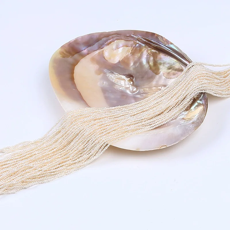 Wholesale 1.8-2mm Small Size Potato Pearl String AA Quality Tiny Freshwater Baroque Pearl