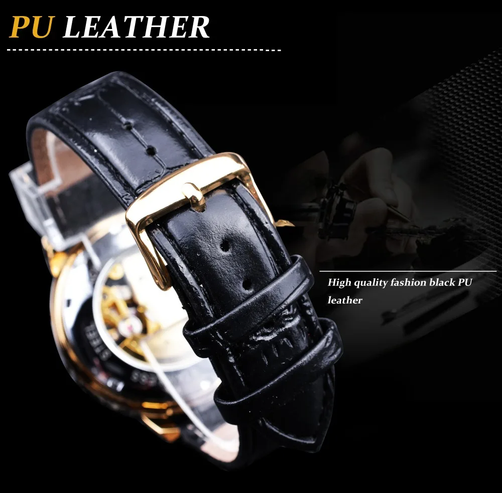 Winner 2021Top Brand Royal Luxury Gear Movement Design Open Work Clock Mens Automatic Fashion Wrist Watch Male Skeleton Watches