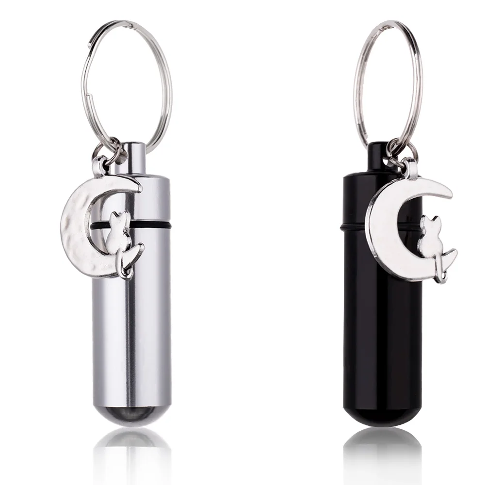 Pet Memorial Urns Keychain Pet Ashes Keychain Dogs Ashes Keepsake Cremation Jewelry Stainless Steel Pet Urns necklace