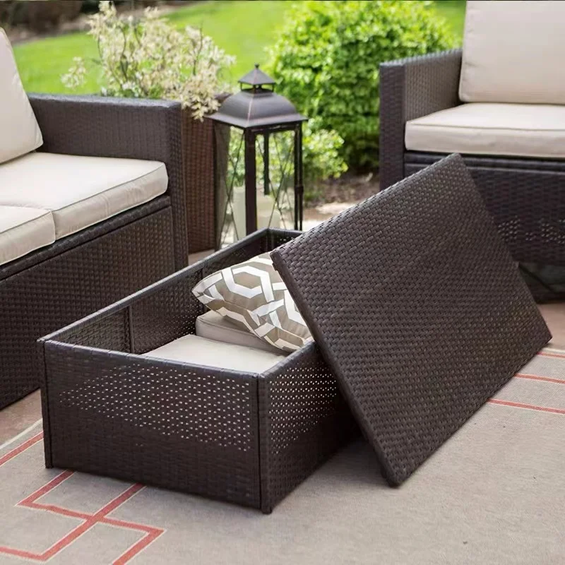 Outdoor Modern Design light luxury Restaurant waterproof rattan Garden Patio Sofa
