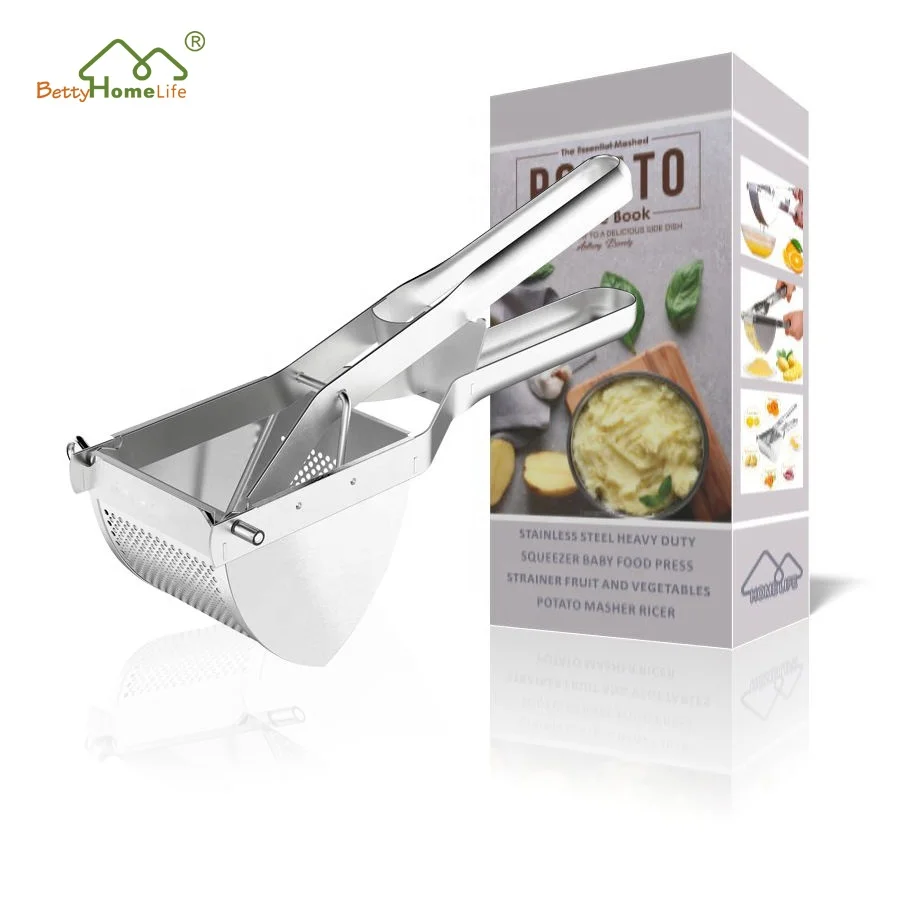 Stainless Steel Heavy Duty Squeezer Baby Food Press Strainer Fruit and Vegetables Potato Masher Ricer