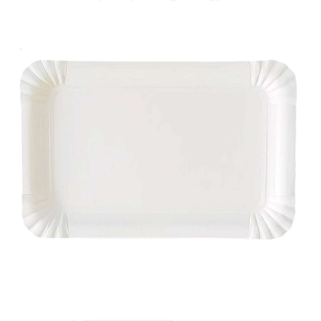 Paper Plate Cheap Eco-friendly 100% Compostable rectangle Paper Plates for Cakes Dessert