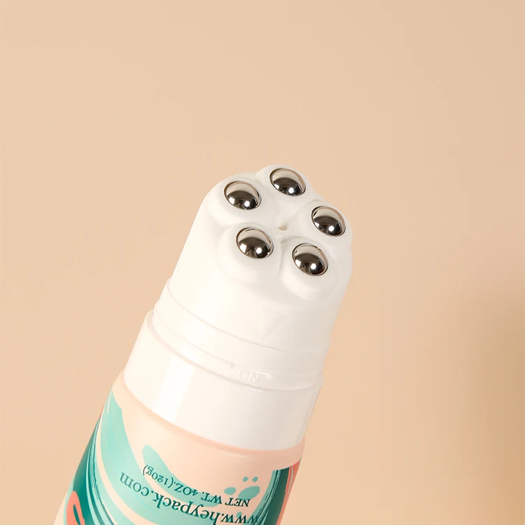 Eco-friendly wholesale Empty Daily Defense Moisturizer Massage steel ball tube cosmetic plastic tube packaging