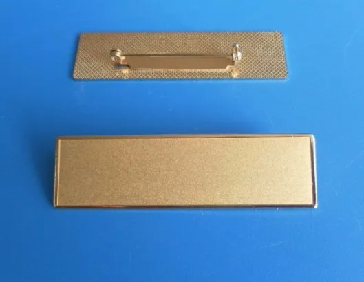 Wholesale blank name plates ID Nameplate Silver Gold brass Alloy Name Tag 60mm