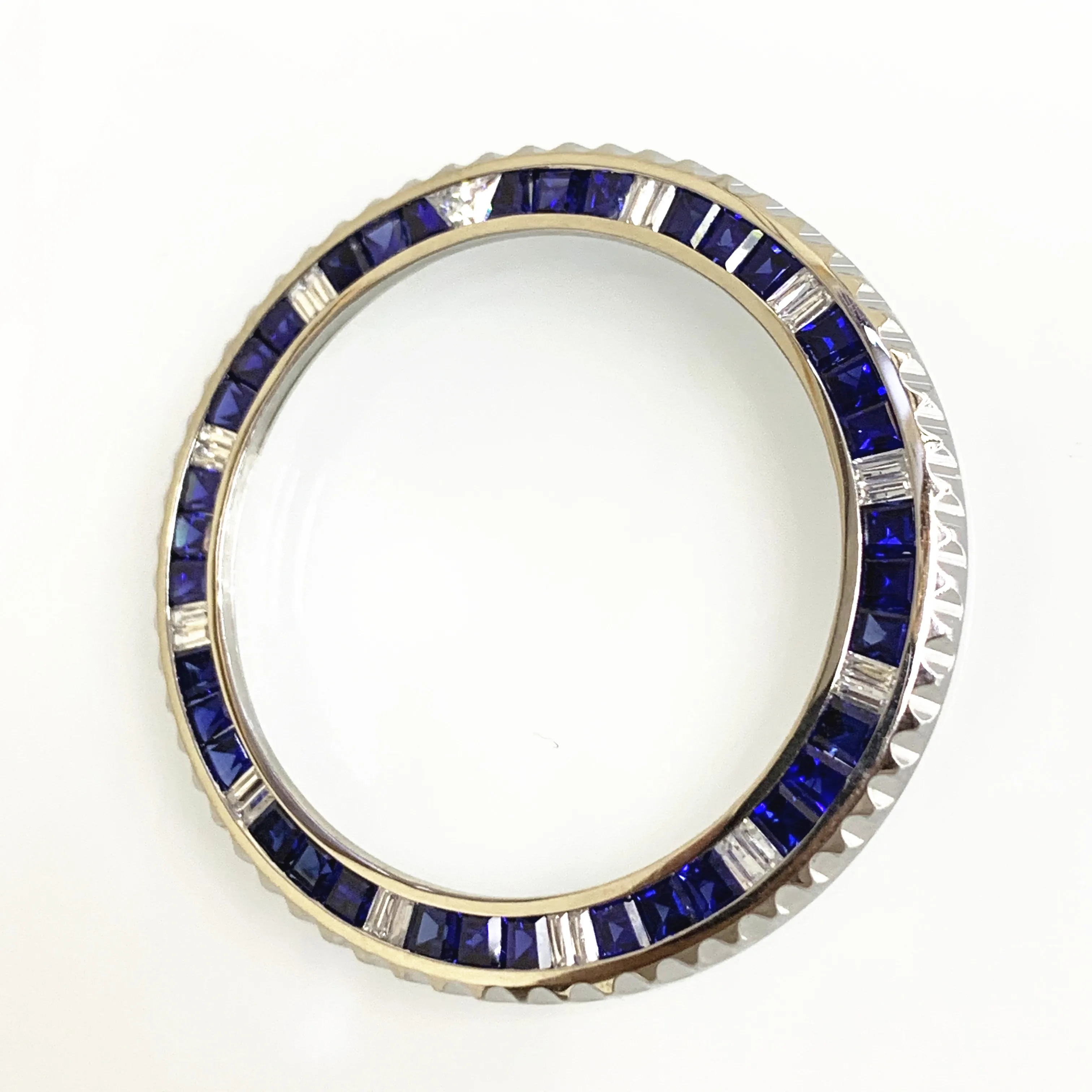 Suitable for brand watches Stainless steel watch bezel 18kgold diamond Synthetic gem Moissanite CVD  watch bezel