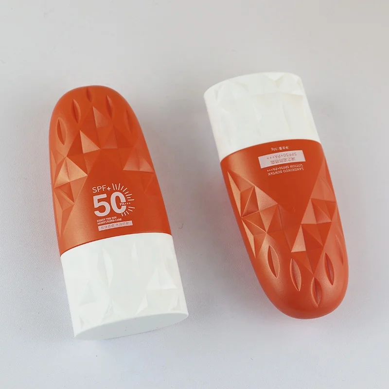New Design 50ml Heart Shaped Sunscreen Bottle Sunblock Bottle Packaging Hand Cream Tube Container Plastic Squeeze