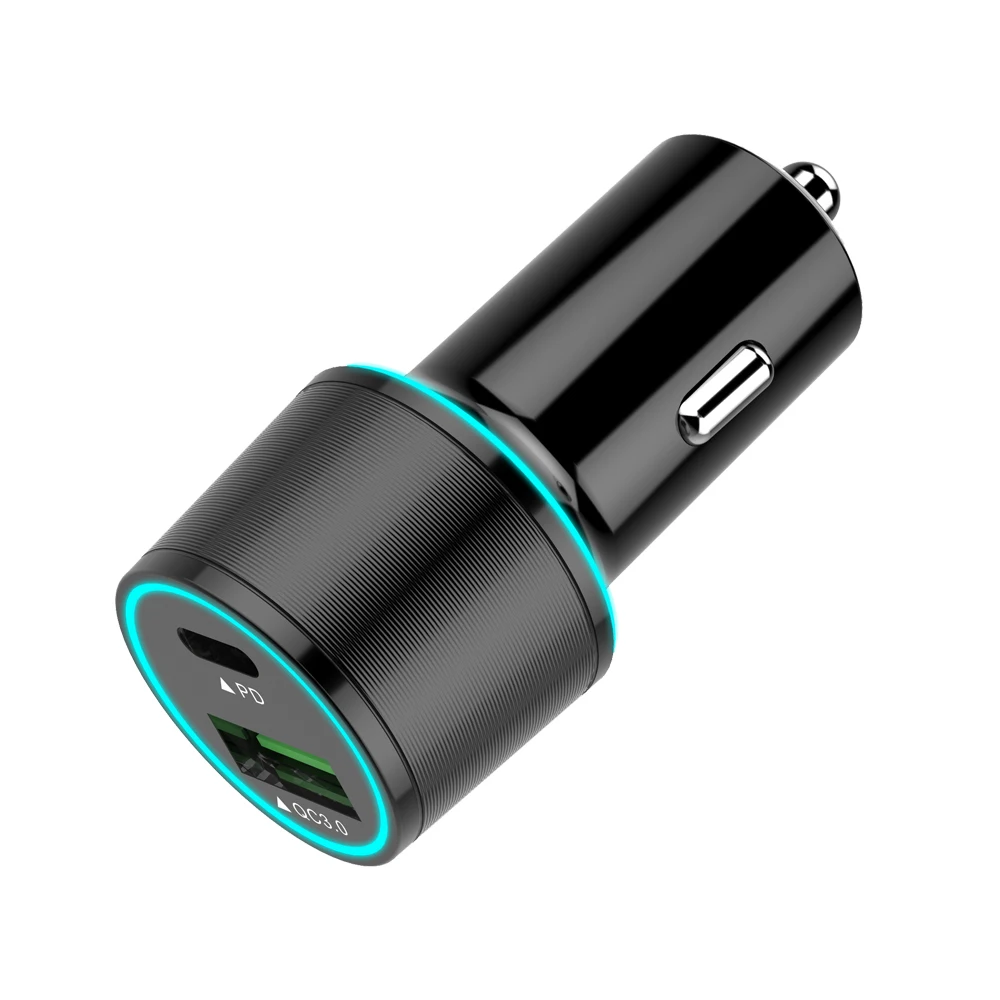 USB C Car Charger, 40W 2-Port Power Q 3.0 Type C Car Adapter car cigar reel charger fast charging