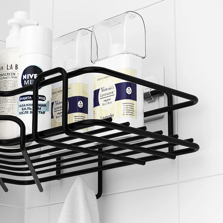 High Quality Accessories Basket Shelves  Bathroom Storage Organizer No Drilling Wall Mount Corner Shower Caddy Shelf