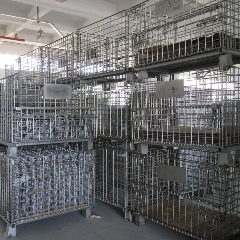 GLB H-1616 Collapsible Wire Container 40*32*35.5 Mesh 2