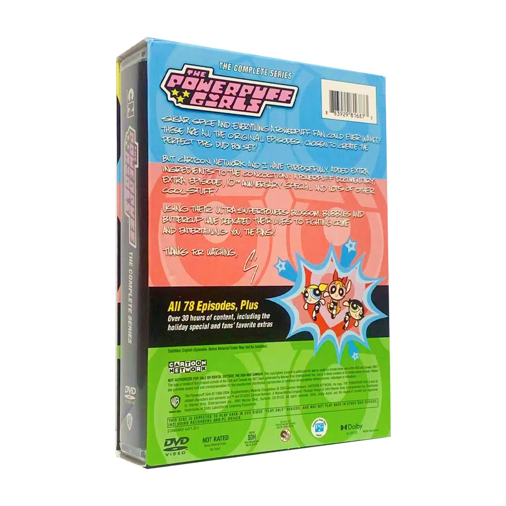 Powerpuff Girls: The Complete Series 12DVD kids dvd movies hot selling new release dvds DDP free shipping best gift for family