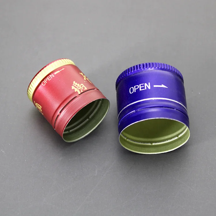 Hot Sale Custom Colour Closures Spirits Bottle Cap Vodka Bottle Lid Aluminum Ropp Screw Cap