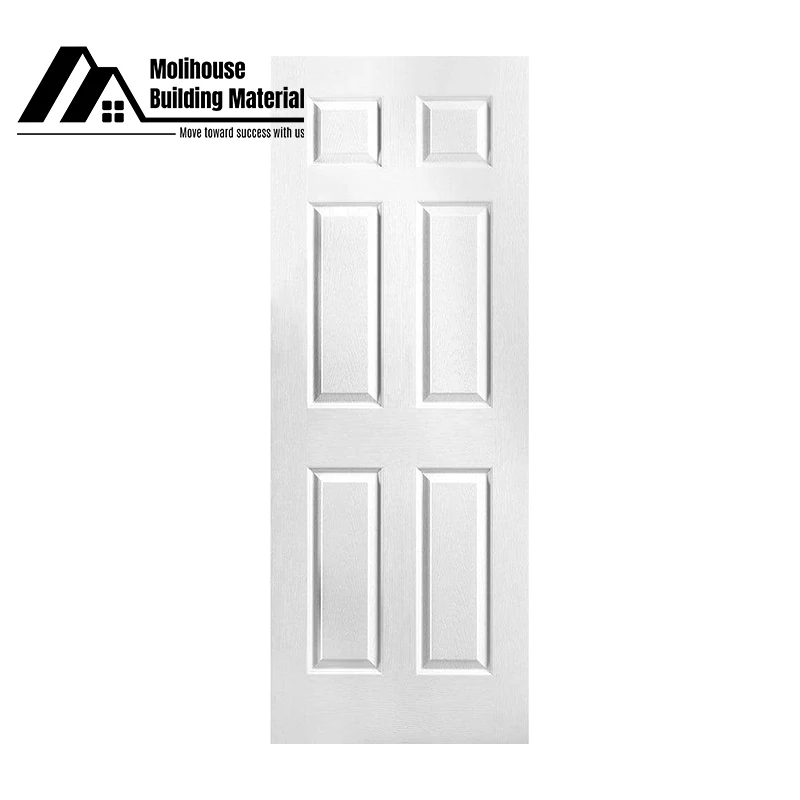 2024 European Standard Home Bedroom Solid Wooden Door interior door With White Painting Surface Treatment