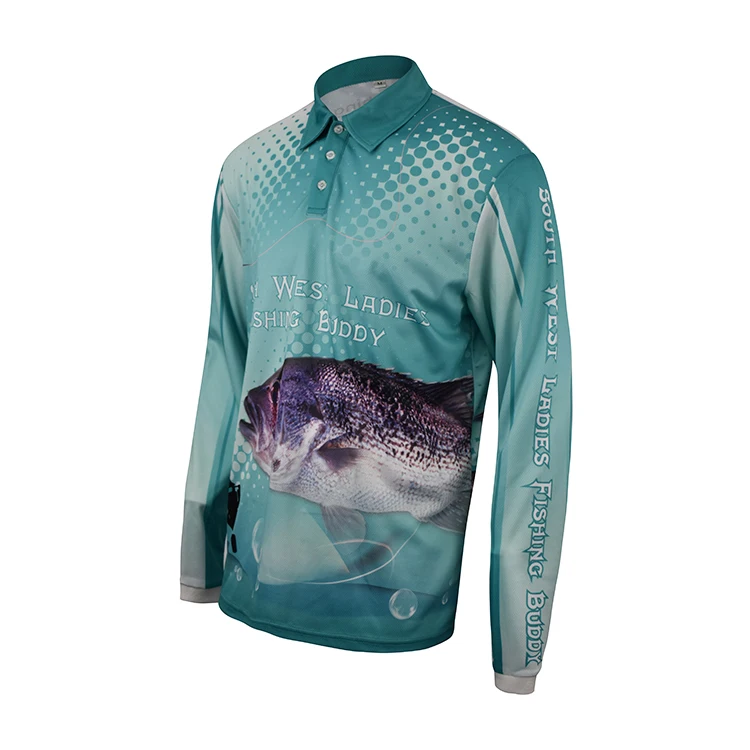 Custom design sublimation uv protection fishing t shirts cut and sew long sleev fishing shirt breathable fishing tshirt