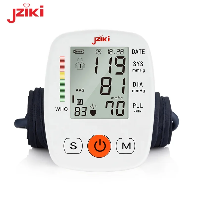 Portable Digital Upper Arm Blood Pressure Monitor Measurement Tool Portable LCD Digital Tonometer Sphygmomanometer with cuff