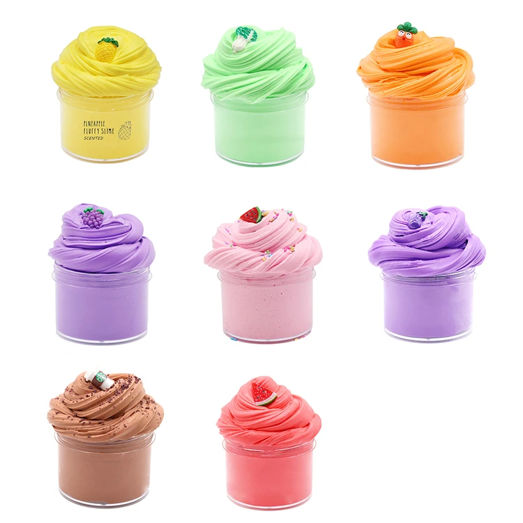 200ml Hot sales DIY Cotton foam clay slime mud for kids 3D air dry modeling clay slime Toy