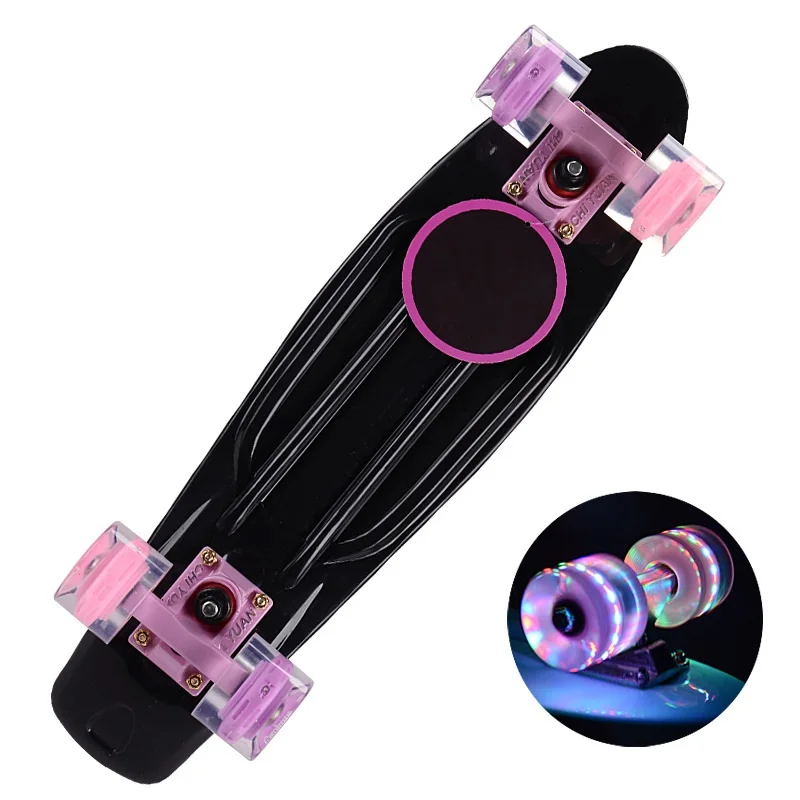 Banana board 22 inch fish board novice rider single tilt skateboard children adult brush street four wheel skateboard