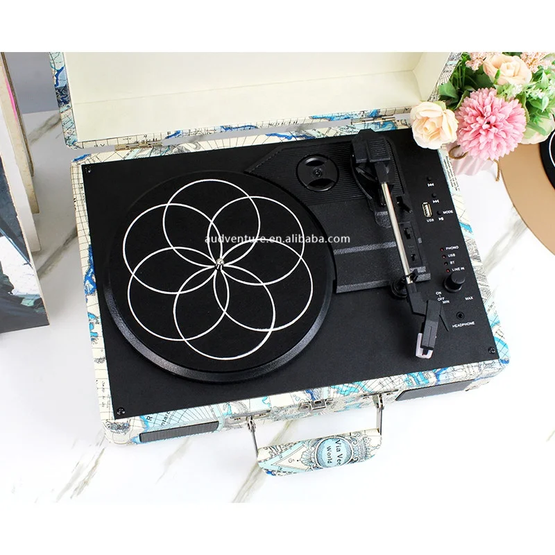 Fashionable and popular portable electric record player with wholesale price