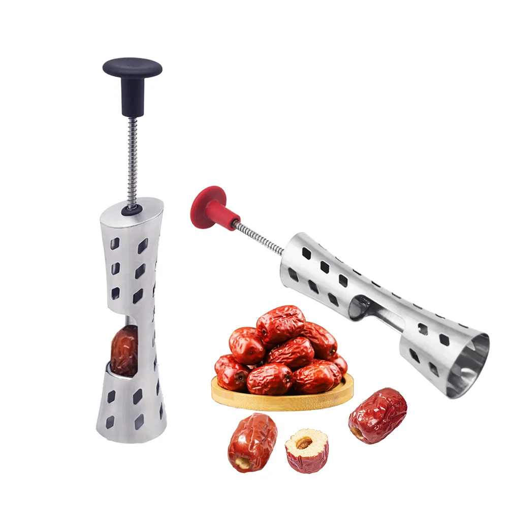 Easy and efficient stainless steel jujube pit remover olive date cherry corer remover tool Kitchen accessory