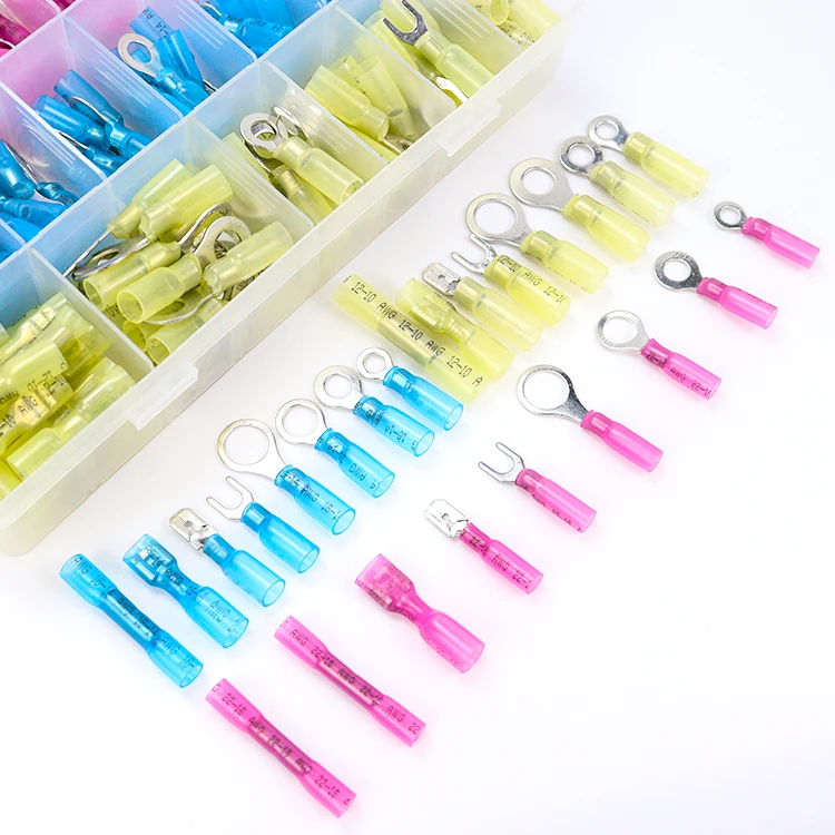 Marine grade Heat shrink butt connector 250 Pcs/Box waterproof IP67 heat shrink butt connector kit Insulated electrical