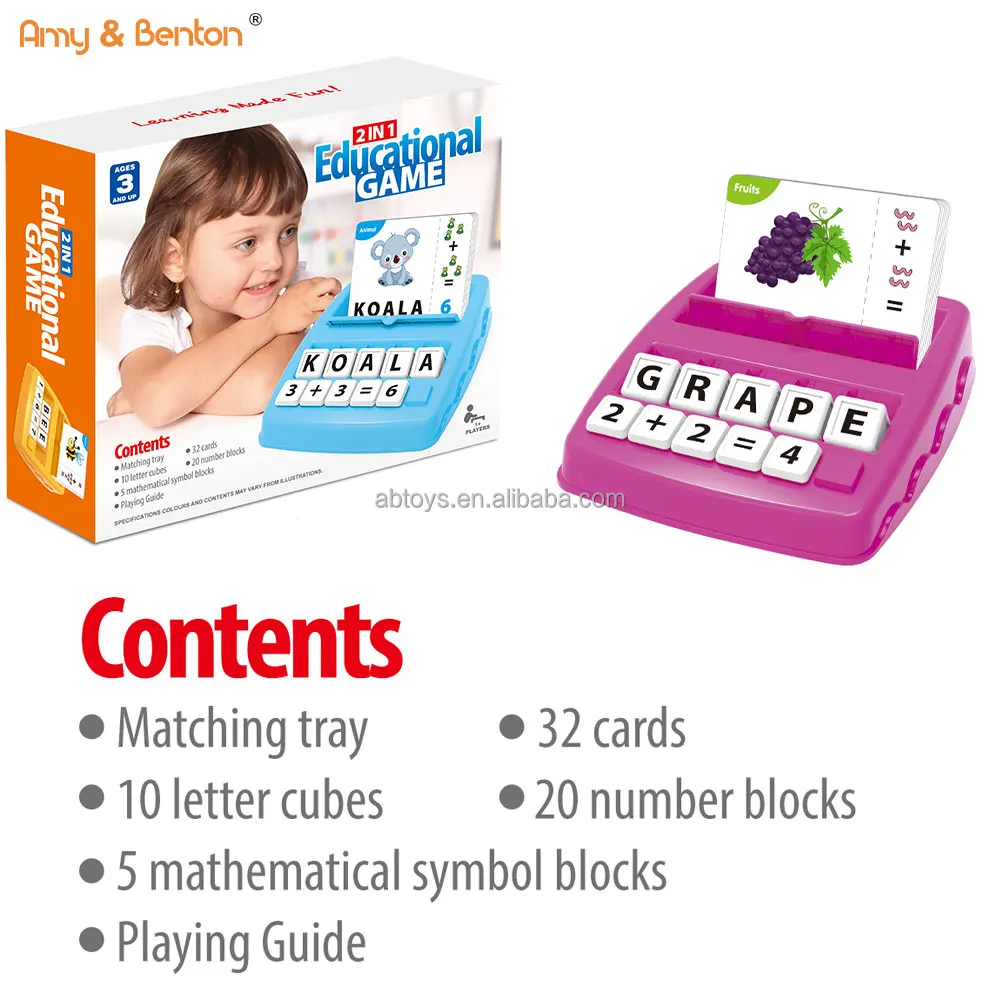 2 in 1 Kids Matching Letter Games Toys Educational Games for Children Learning Boys Girls Christmas Birthday Gifts