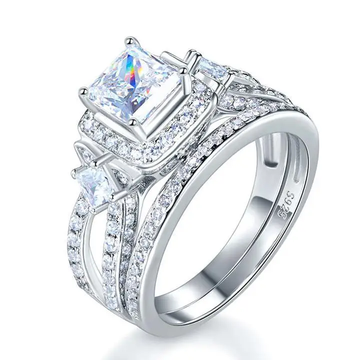 Wholesale Silver 925 New Model Women Jewelry wedding ring set
