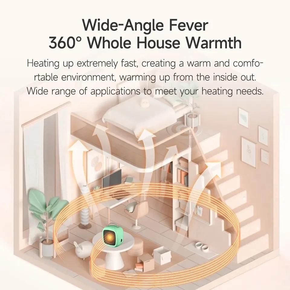 Portable desktop heater fan mini electric heaters home room office winter heating fan