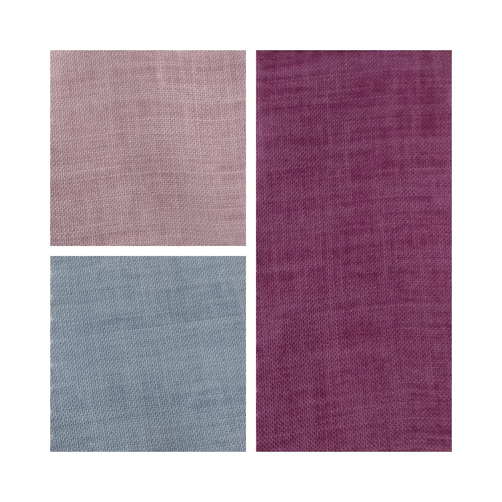 2024 High quality breathable colorful option pure ramie dyed fabric with good price