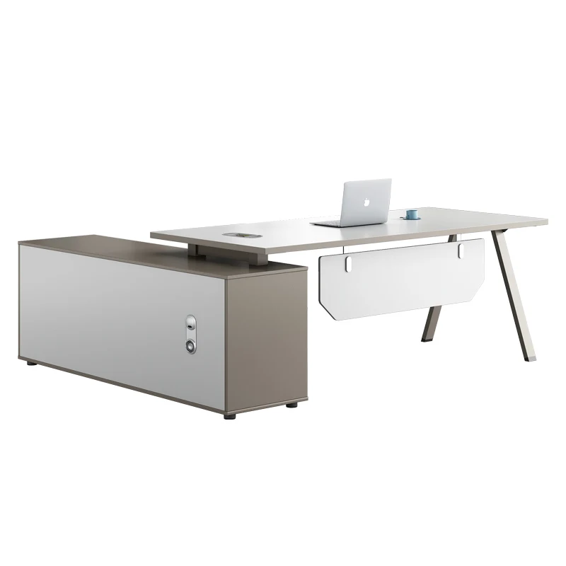 Excellent office desk and chairs  white desk office furniture  wooden office furniture manager desk