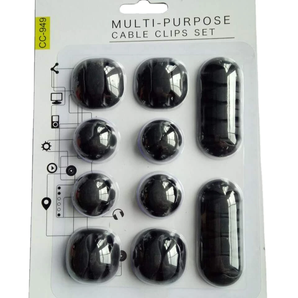 
Desktop Lines Wire TPR Cable Clip Multi-Purpose Cable Clips Set Slot Cable Holder Organizer T1518 