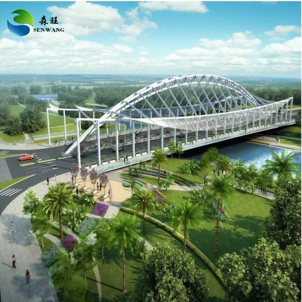 Long span steel structure pedestrian bridge High quality metal bridge