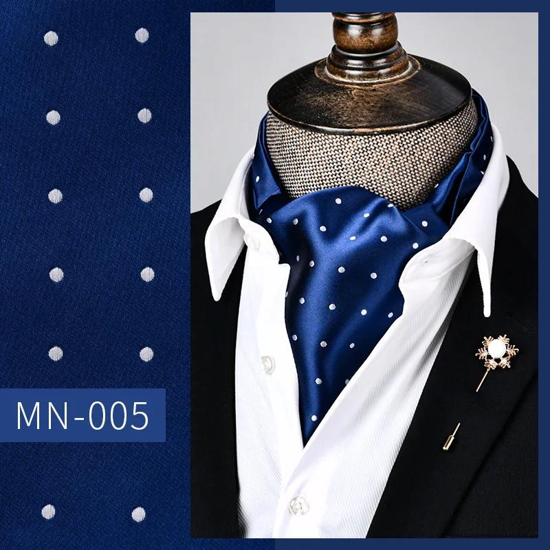 Классический мужской галстук Ascot с цветочной шелковой вышивкой, роскошный жаккардовый галстук для банкета, мужской галстук Ascot Пейсли, мужской костюм