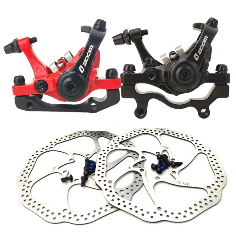 ZOOM DB680 Bicycle Mechanical Disc Brake Calipers MTB Folding Bike Disc Brake Cycling Two Sides Braking Force
