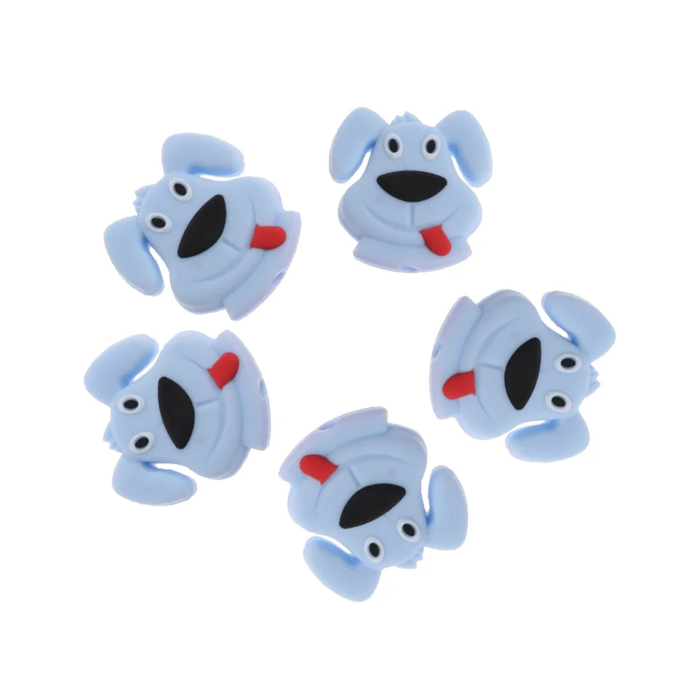 
High quality Silicone BPA Free food grade Baby Silicone toys dog Shape Teether animal Beads Baby Teething Beads 