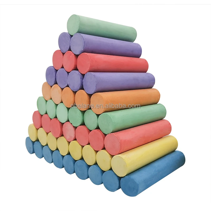 20 PCS hot sale  custom jumble chalk dustless side walk chalk non toxic painting chalk